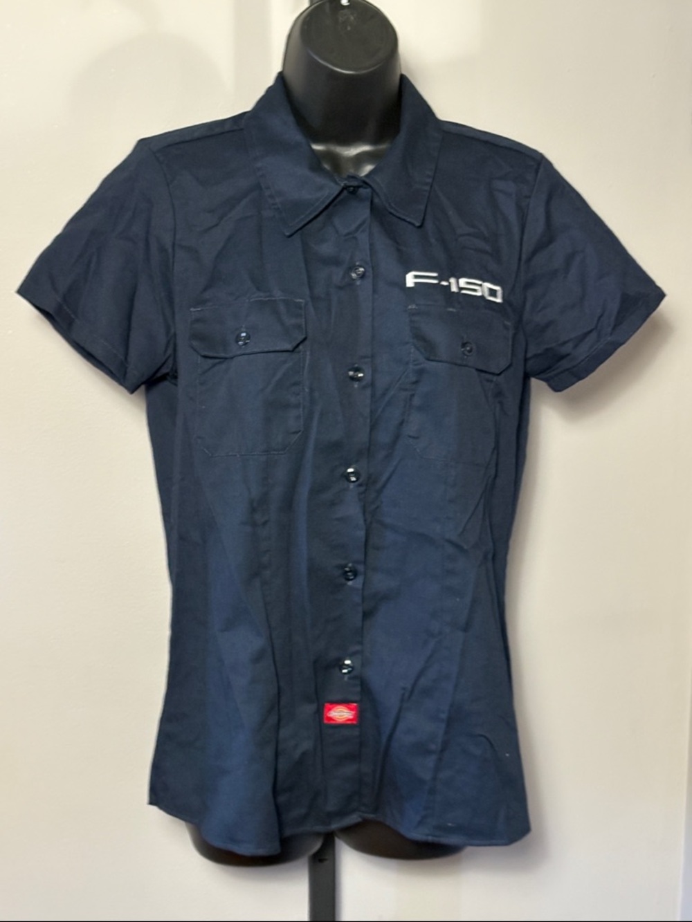 Dickies Small F-150 Built Ford Tough Truck SS Dark Navy Blue Work Shirt